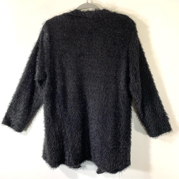M Magaschoni Black Open Front Eyelash Cardigan - Picture 5 of 7